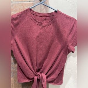 LULULEMON | cropped tie top | good condition | red
